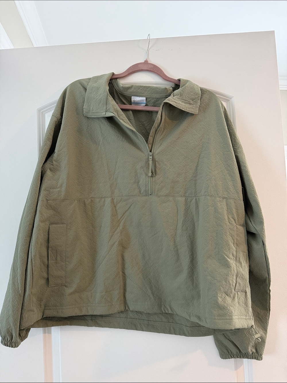 Columbia Olive Green Pullover Quarter-Zip Jacket